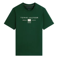 Tommy Hilfiger Brand Love Mono Logo T-shirt - Bottle Green - L