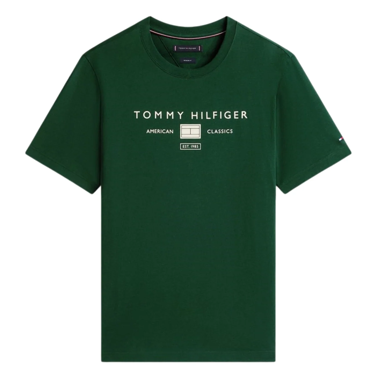 Tommy Hilfiger Brand Love Mono Logo T-shirt - Bottle Green - L