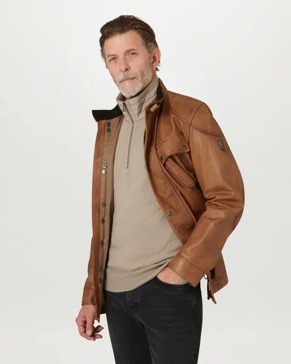 Belstaff Kilmington Quarter Zip Jumper - Pumice Grey - M
