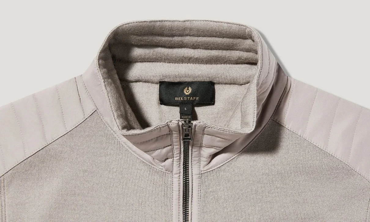 Belstaff Kilmington Quarter Zip Jumper - Pumice Grey - M