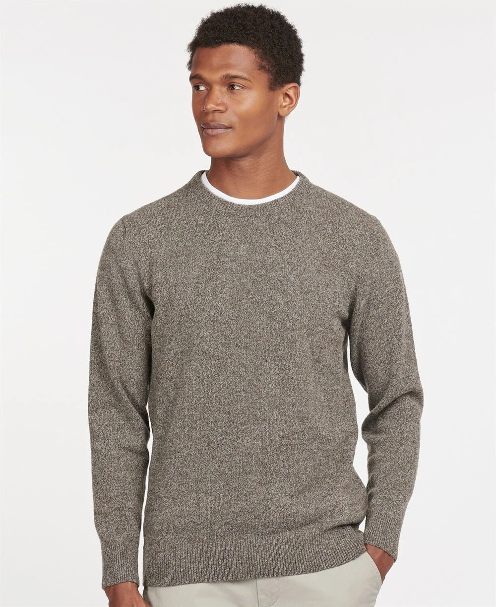 Barbour Essential Tisbury Crew Neck Sweater - Grey - M