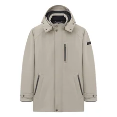 Bugatti Mens Full Zip Hooded Jacket - Beige - 44R