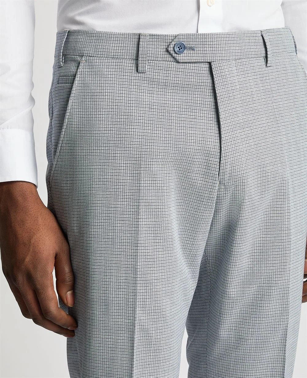 Remus Uomo Matteo Trouser - Light Blue/Grey - 38R