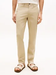 Tommy Hilfiger Denton Micro Print Straight Leg Chinos - Beige - 38/30