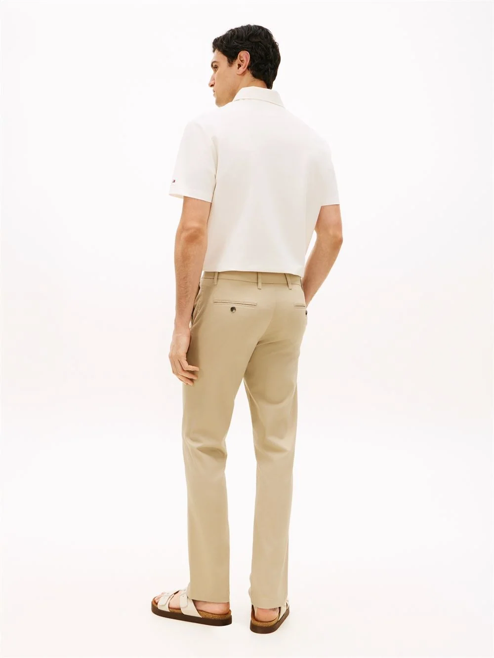 Tommy Hilfiger Denton Micro Print Straight Leg Chinos - Beige - 38/30