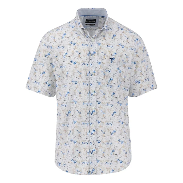 Fynch Hatton Premium Flower Print Shrt Sleeve Shirt - Multi - M