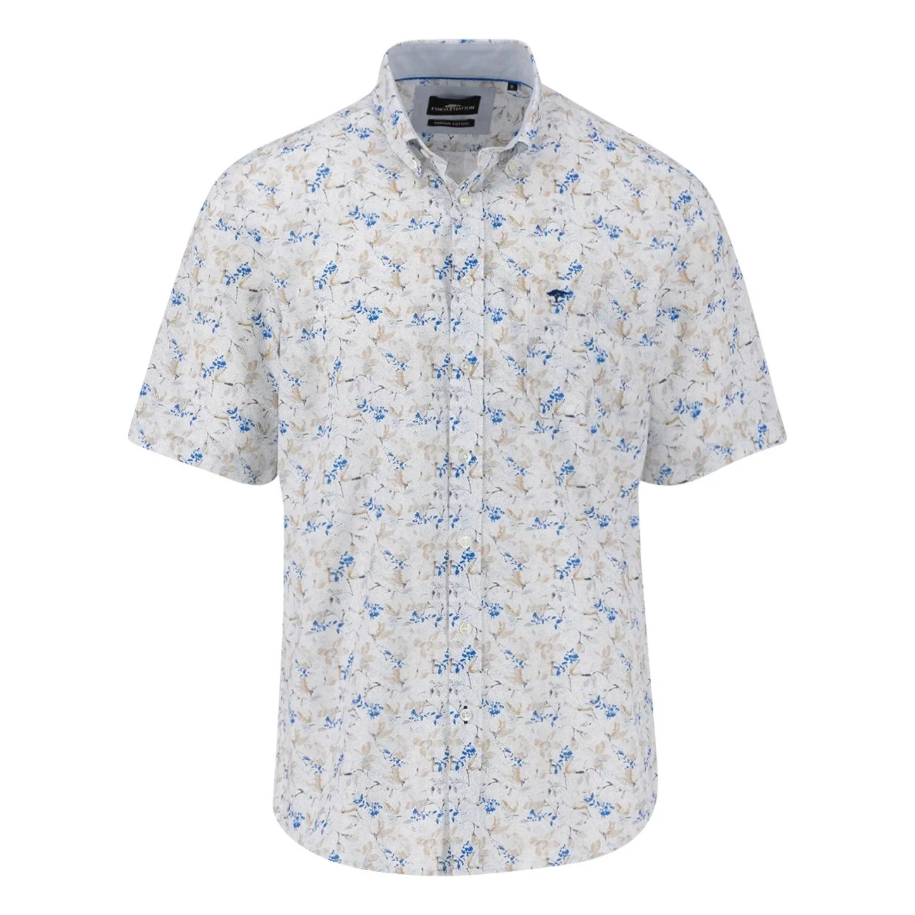 Fynch Hatton Premium Flower Print Shrt Sleeve Shirt - Multi - M