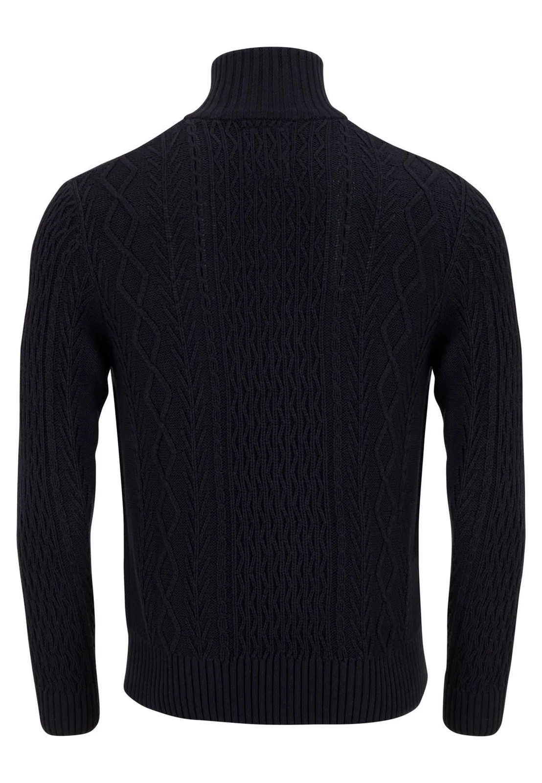 6th Sense Aran 1/4 Zip Jumper - Navy - XL