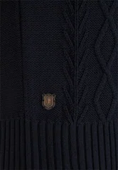 6th Sense Aran 1/4 Zip Jumper - Navy - XL