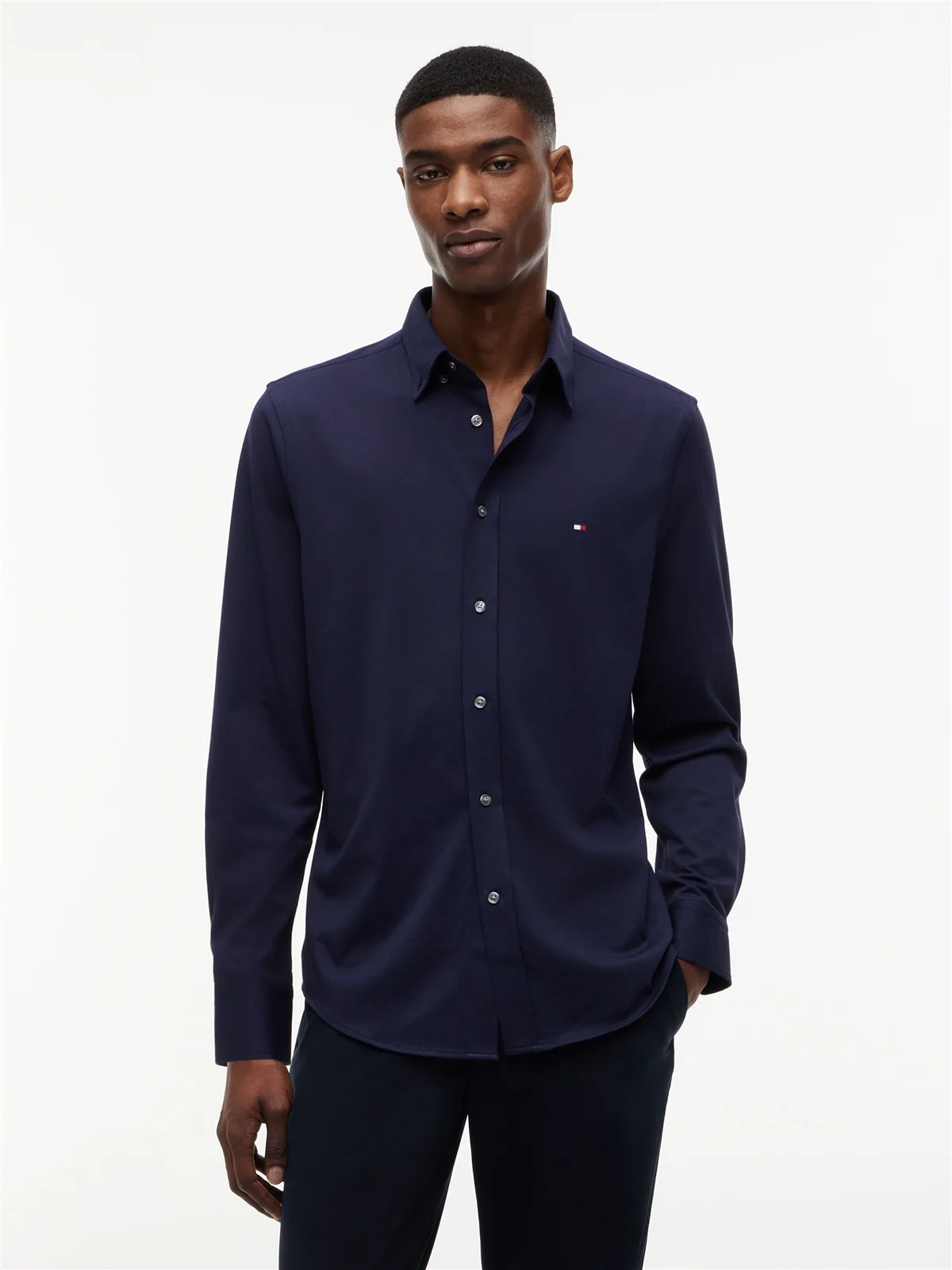 Tommy Hilfiger Performance Slim Fit Shirt - Navy - M
