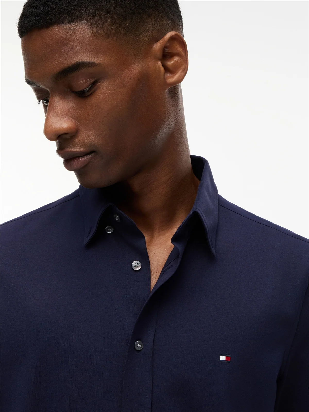 Tommy Hilfiger Performance Slim Fit Shirt - Navy - M