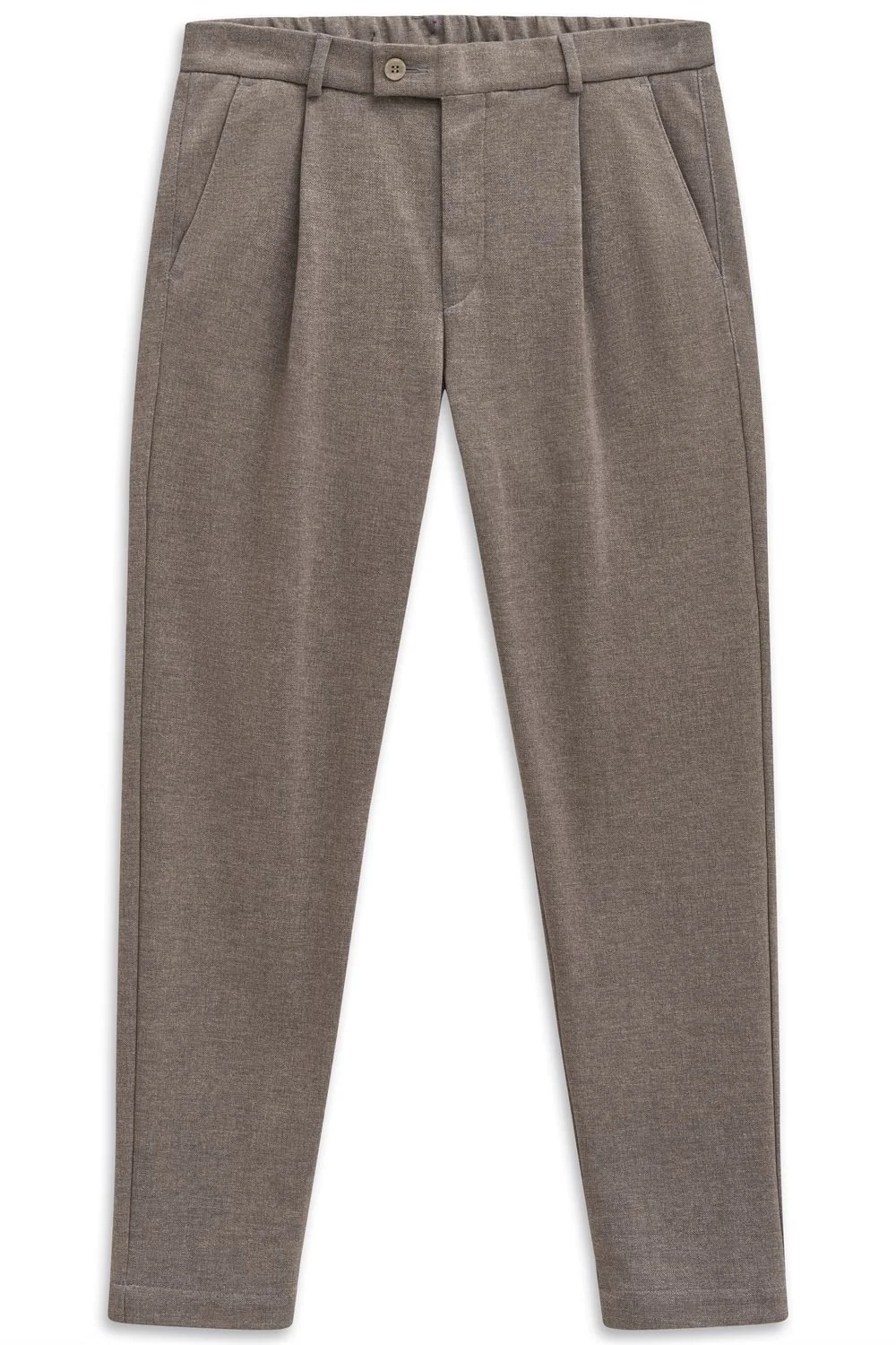 Bugatti Flexcity Pleated Trousers - Brown - 30/32