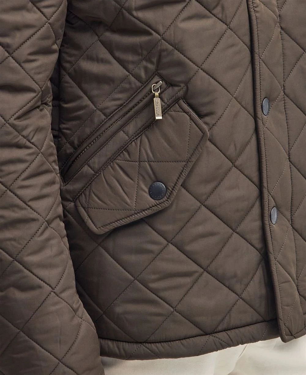 Barbour Powell Quilted Jacket - Brown - XL