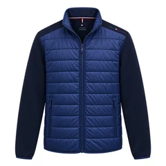 Tommy Hilfiger Mixed Media Color Block Jacket - Navy - XL
