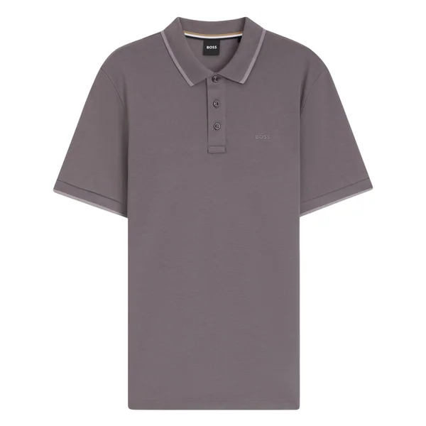 Boss Parlay Contrast Tipped Polo Shirt - Purple - L