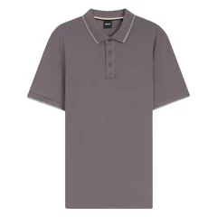 Boss Parlay Contrast Tipped Polo Shirt - Purple - L