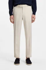 Boss C-Perin Tapered Fit Trousers - White - 46