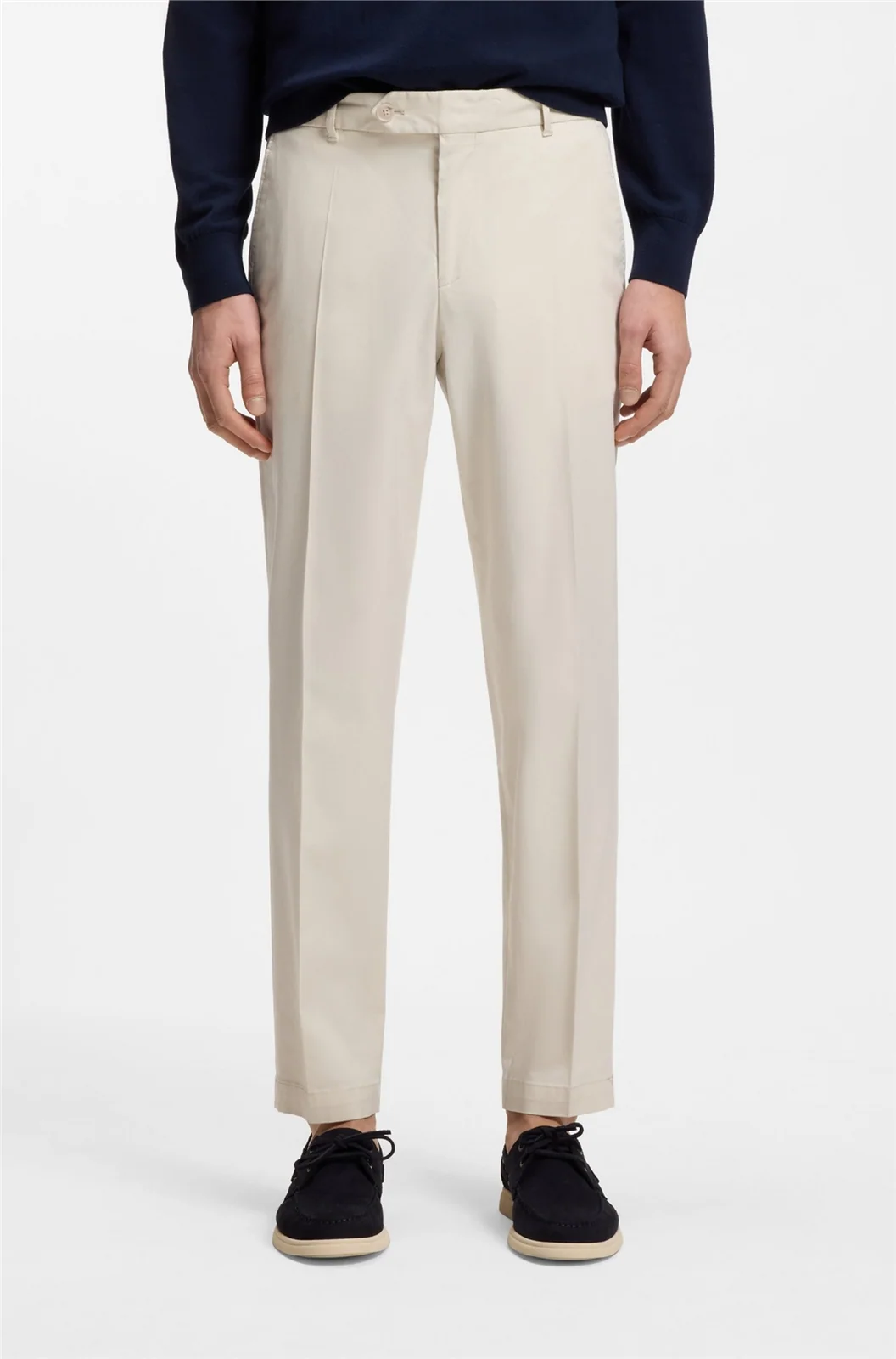 Boss C-Perin Tapered Fit Trousers - White - 46