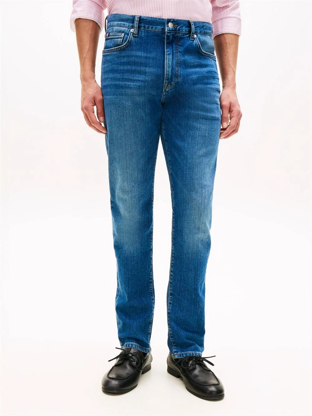 Tommy Hilfiger Denton Whiskered Slim Straight Jeans - Blue - 36/30