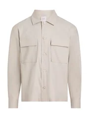 Calvin Klein Linen Lyocell Over Shirt - Grey - S