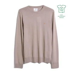 Farah Mullen Merino Jumper - Light Beige - XL