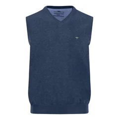 Fynch Hatton Slipover Superfine Sweater - Blue - L