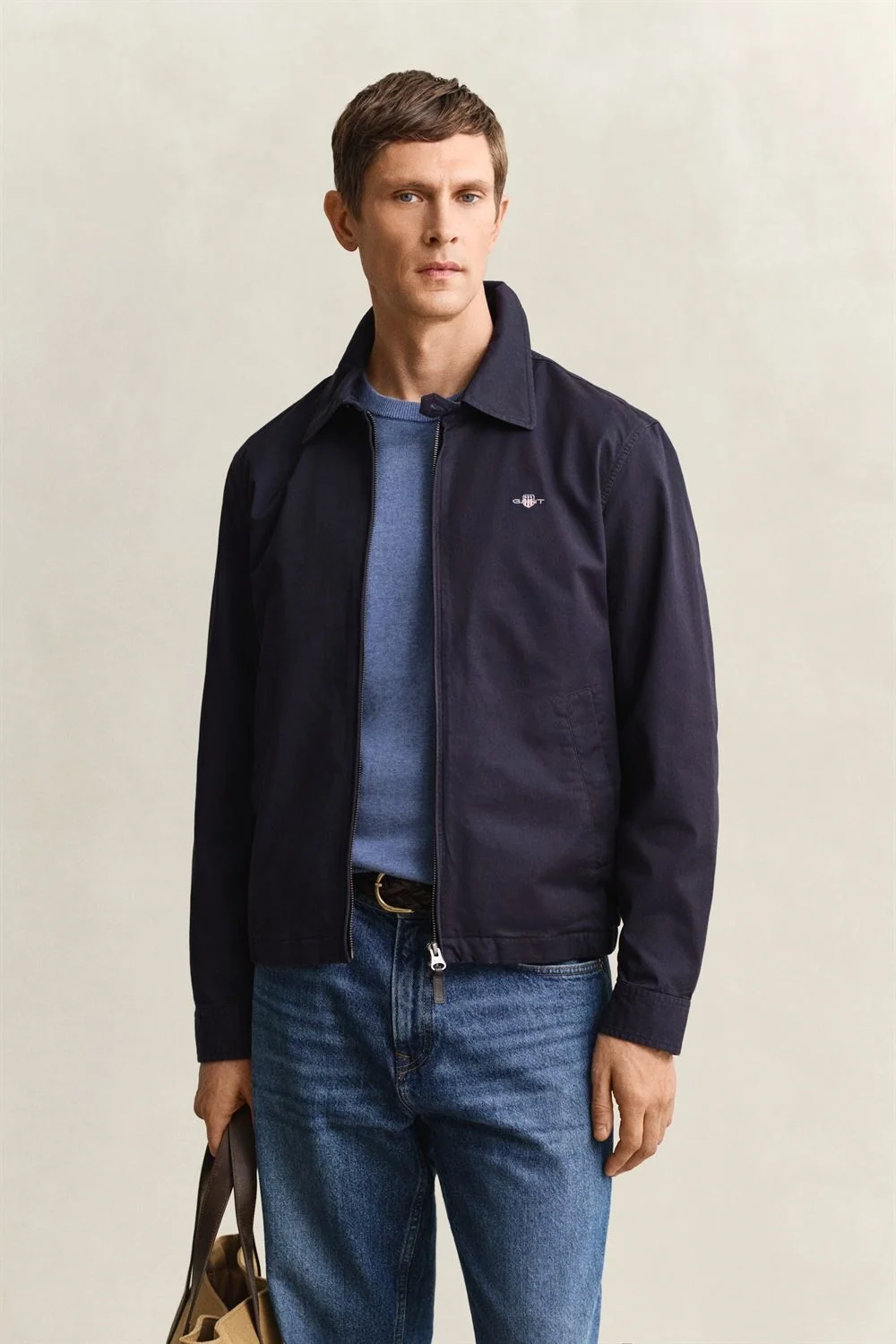 Gant Mens Cotton Windcheater Jacket - Navy - XL