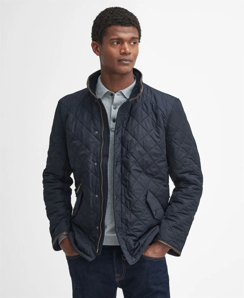 Barbour Powell Quilted Jacket - Navy - M