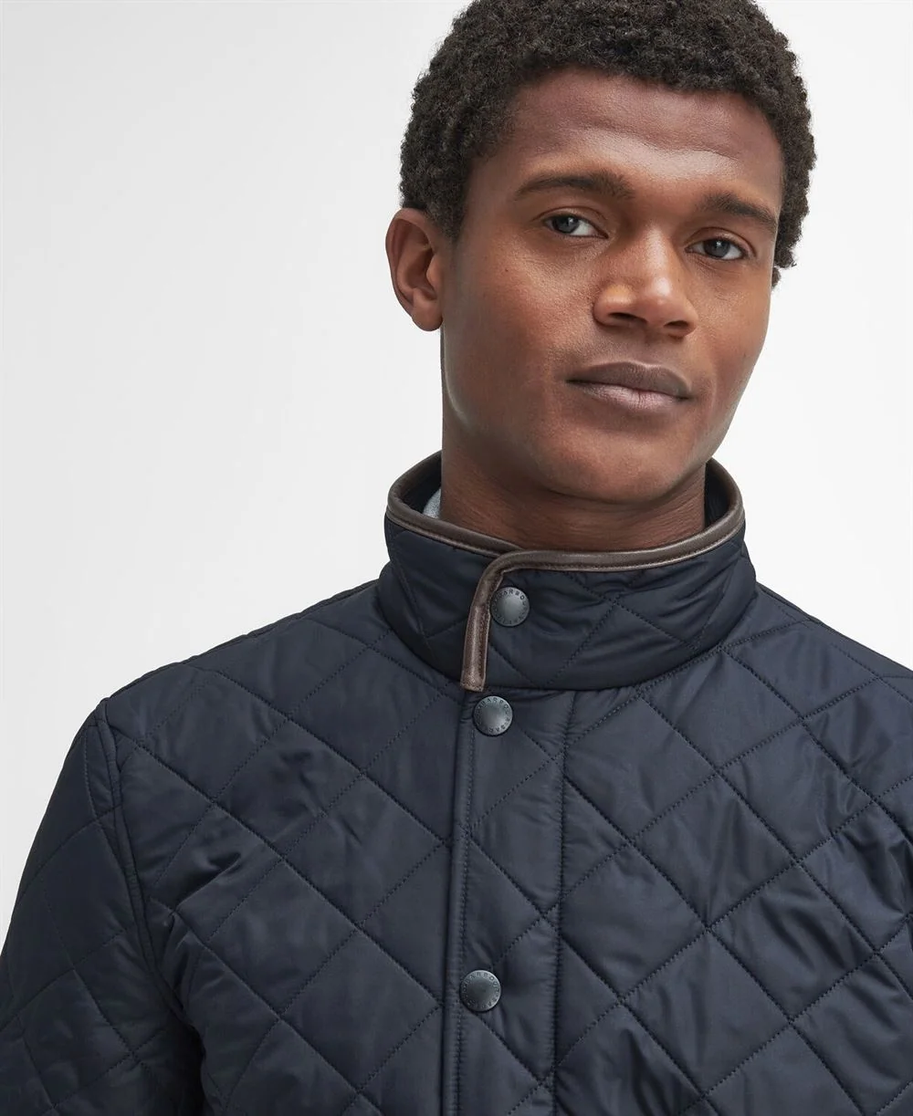 Barbour Powell Quilted Jacket - Navy - M