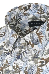 Bugatti Casual Leaf Print Short Sleeve Shirt - Beige - XL