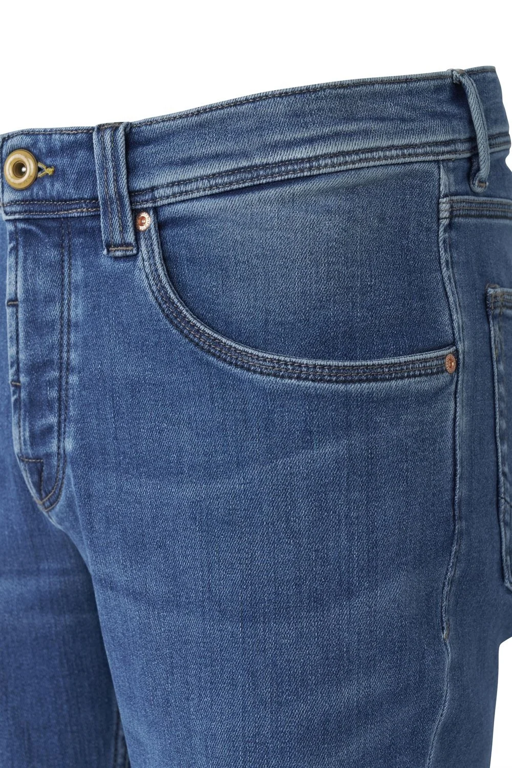 Bugatti Mens Slim Fit Jeans - Washed Blue - 36/32