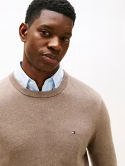 Tommy Hilfiger Crew Neck Jumper With Cashmere - Beige - 2XL
