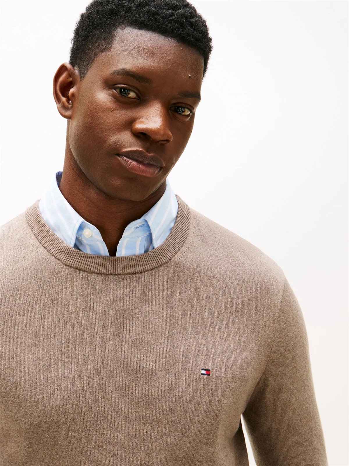 Tommy Hilfiger Crew Neck Jumper With Cashmere - Beige - 2XL