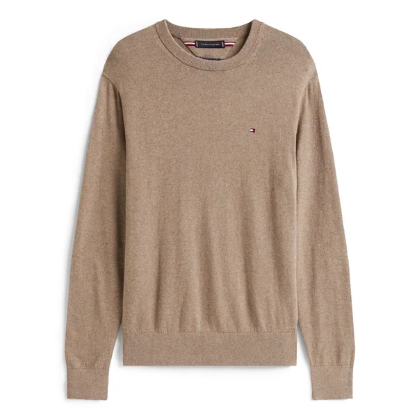 Tommy Hilfiger Crew Neck Jumper With Cashmere - Beige - 2XL