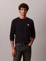 Calvin Klein Jeans Long Sleeve Waffle Badge Crew T-shirt - Navy - L
