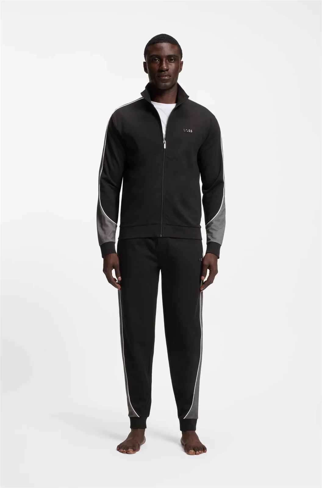 Boss Contrast-Piping Tracksuit Bottoms - Black - S
