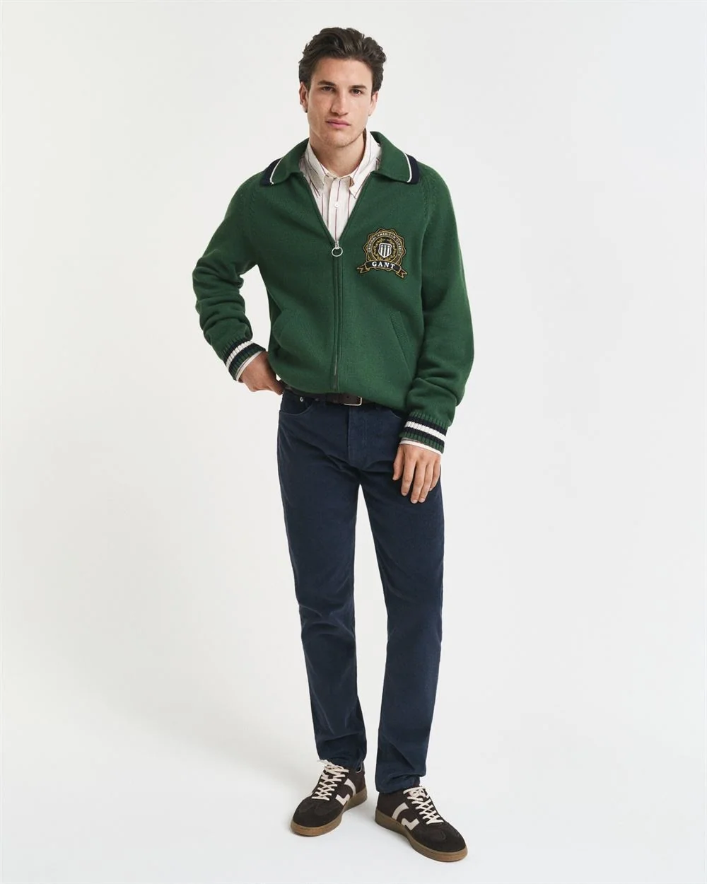 Gant Slim Fit Corduroy Jeans - Navy - 32/32
