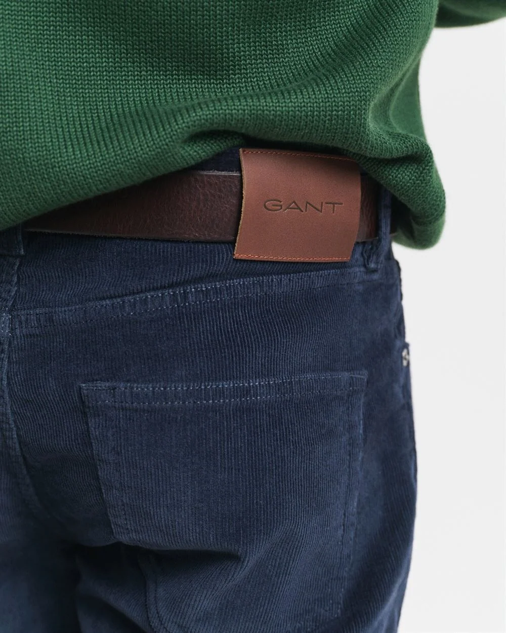 Gant Slim Fit Corduroy Jeans - Navy - 32/32