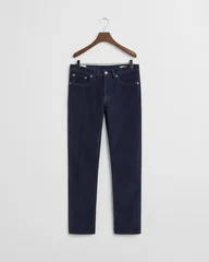 Gant Slim Fit Corduroy Jeans - Navy - 32/32