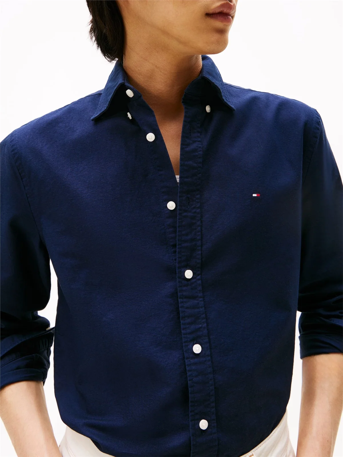 Tommy Hilfiger Solid Heritage Oxford Shirt - Navy - 2XL