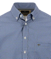 Fynch Hatton Multicolor Minimal Print B.D. Shirt - Blue - L