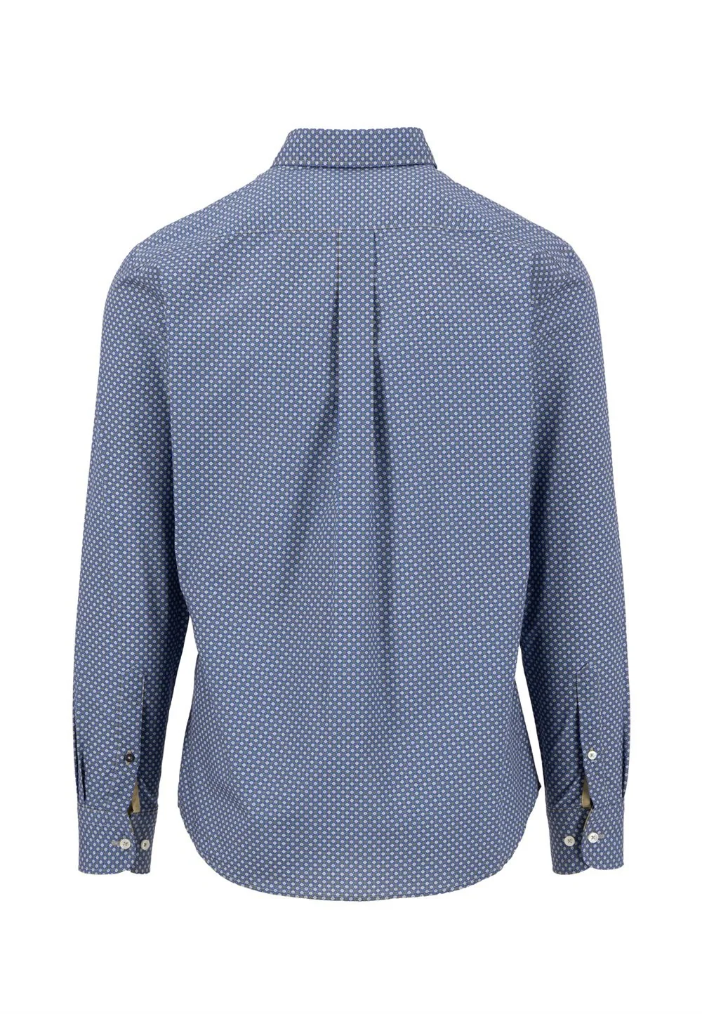 Fynch Hatton Multicolor Minimal Print B.D. Shirt - Blue - L