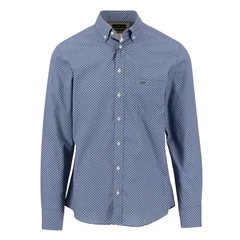 Fynch Hatton Multicolor Minimal Print B.D. Shirt - Blue - L