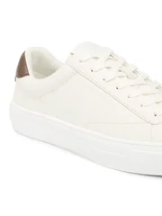 Tommy Hilfiger Premium Leather Cupsole Trainers - Ecru - 42