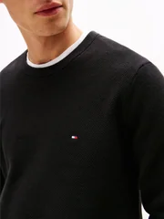 Tommy Hilfiger Essential Structure Crew Neck Jumper - Black - XL