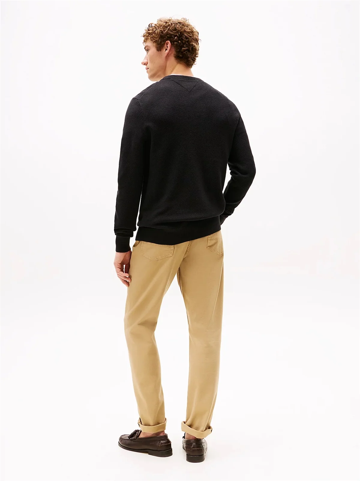 Tommy Hilfiger Essential Structure Crew Neck Jumper - Black - XL