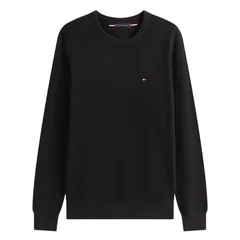 Tommy Hilfiger Essential Structure Crew Neck Jumper - Black - XL