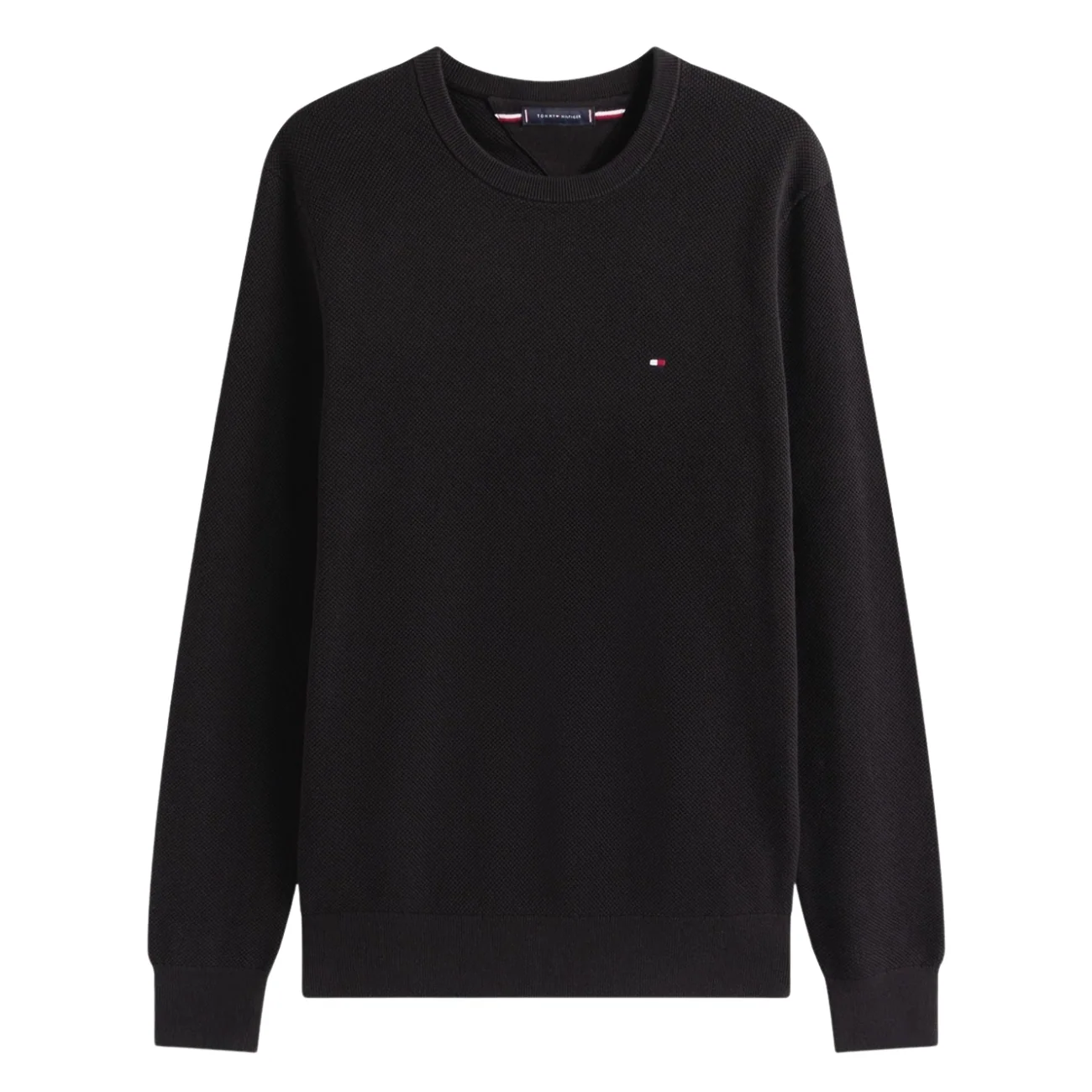 Tommy Hilfiger Essential Structure Crew Neck Jumper - Black - XL