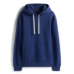 Tommy Hilfiger Essential Fleece Drawstring Hoodie - Blue - L