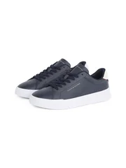 Tommy Hilfiger Contrast Heel Court Trainers - Navy - 45